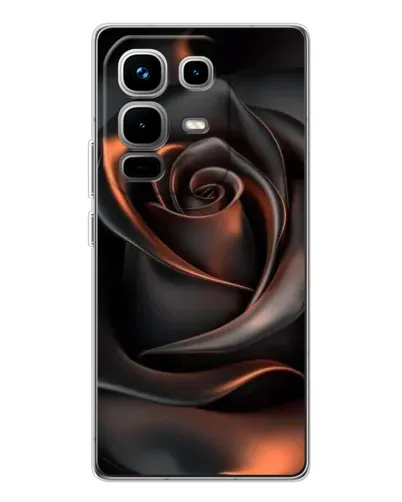 Чехол для Infinix Note 50 Pro с картинкой «Шелковая черная роза» Чехол для Infinix Note 50 Pro с картинкой «Шелковая черная роза»