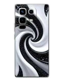 Чехол для Infinix Note 50 Pro с картинкой «Черно-белая спираль» Чехол для Infinix Note 50 Pro с картинкой «Черно-белая спираль»