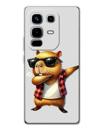 Чехол для Infinix Note 50 Pro с картинкой «Капибара рэпер даб» Чехол для Infinix Note 50 Pro с картинкой «Капибара рэпер даб»