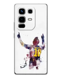 Чехол для Infinix Note 50 Pro с картинкой «Акварельный Месси Барселона»