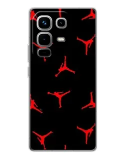Чохол для Infinix Note 50 з картинкою «Jordan Red Pattern» Чохол для Infinix Note 50 з картинкою «Jordan Red Pattern»