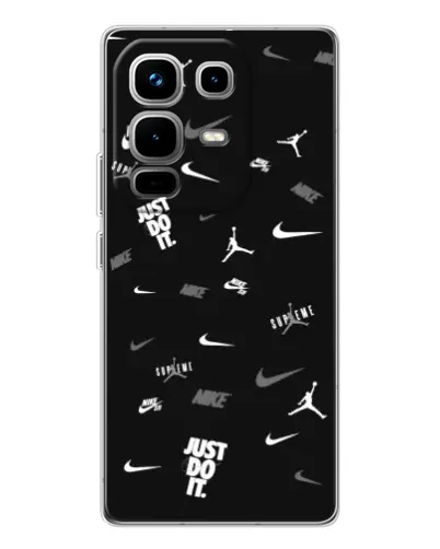 Чохол для Infinix Note 50 з картинкою «Nike Black Pattern» Чохол для Infinix Note 50 з картинкою «Nike Black Pattern»