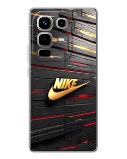 Чехол для Infinix Note 50 с картинкой «Золотой Nike на металле» Чехол для Infinix Note 50 с картинкой «Золотой Nike на металле»