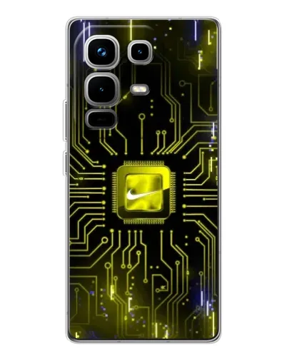 Чехол для Infinix Note 50 с картинкой «Nike — золотая искра»