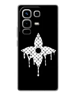 Чехол для Infinix Note 50 с картинкой «Цветочная монограмма»