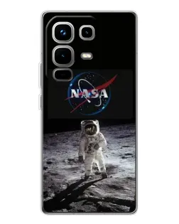 Чохол для Infinix Note 50 з картинкою «Астронавт на Місяці»