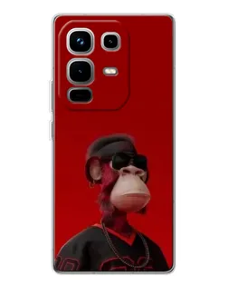 Чохол для Infinix Note 50 з картинкою «Bored Ape в червоному»