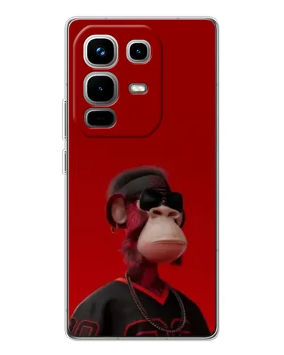 Чохол для Infinix Note 50 з картинкою «Bored Ape в червоному» Чохол для Infinix Note 50 з картинкою «Bored Ape в червоному»