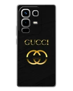 Чохол для Infinix Note 50 з картинкою «Золотий логотип Gucci»