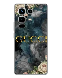 Чохол для Infinix Note 50 з картинкою «Абстрактні квіти Gucci»