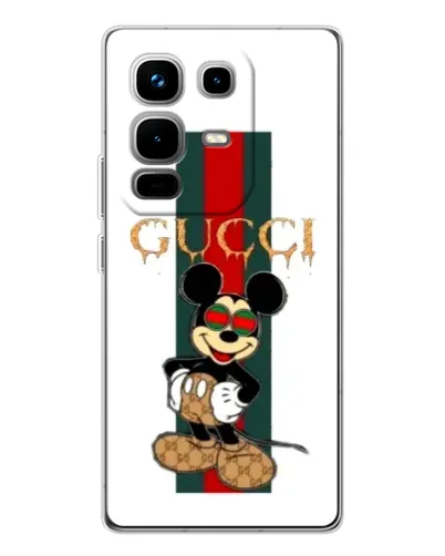 Чохол для Infinix Note 50 з картинкою «Міккі Маус Gucci — смуги» Чохол для Infinix Note 50 з картинкою «Міккі Маус Gucci — смуги»