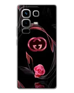 Чохол для Infinix Note 50 з картинкою «Gucci — неонова троянда»