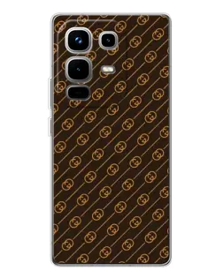 Чохол для Infinix Note 50 з картинкою «Gucci — золоті діагоналі»