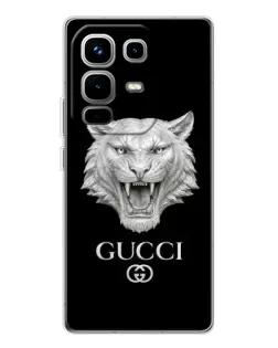 Чохол для Infinix Note 50 з картинкою «Gucci — срібний лев»