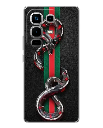 Чохол для Infinix Note 50 з картинкою «Gucci — змія на смузі» Чохол для Infinix Note 50 з картинкою «Gucci — змія на смузі»