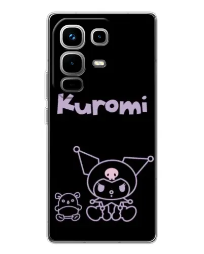 Чохол для Infinix Note 50 з картинкою «Kuromi — чорний мінімалізм»
