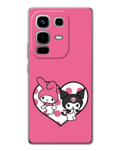 Чохол для Infinix Note 50 з картинкою «Kuromi та My Melody»