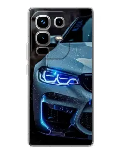 Чохол для Infinix Note 50 з картинкою «Погляд BMW з синіми фарами»