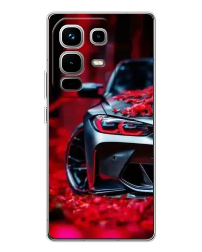 Чохол для Infinix Note 50 з картинкою «Спортивна BMW та квіти» Чохол для Infinix Note 50 з картинкою «Спортивна BMW та квіти»