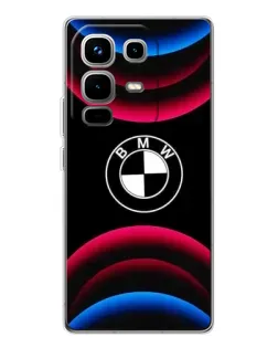 Чохол для Infinix Note 50 з картинкою «Логотип BMW та неонові дуги»