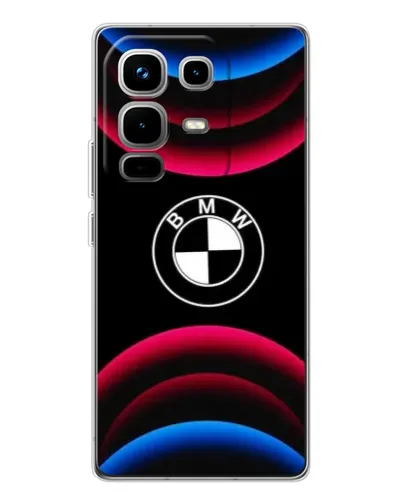 Чохол для Infinix Note 50 з картинкою «Логотип BMW та неонові дуги» Чохол для Infinix Note 50 з картинкою «Логотип BMW та неонові дуги»