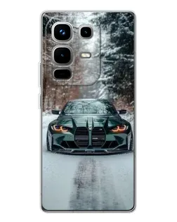 Чохол для Infinix Note 50 з картинкою «BMW у зимовому лісі»