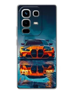 Чохол для Infinix Note 50 з картинкою «BMW — золота емблема»