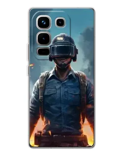 Чехол для Infinix Note 50 с картинкой «PUBG — реалистичный герой»