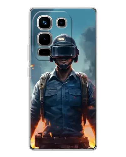 Чехол для Infinix Note 50 с картинкой «PUBG — реалистичный герой»