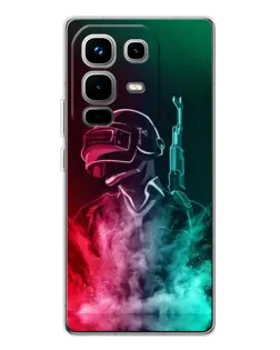 Чехол для Infinix Note 50 с картинкой «PUBG — огненный воин»