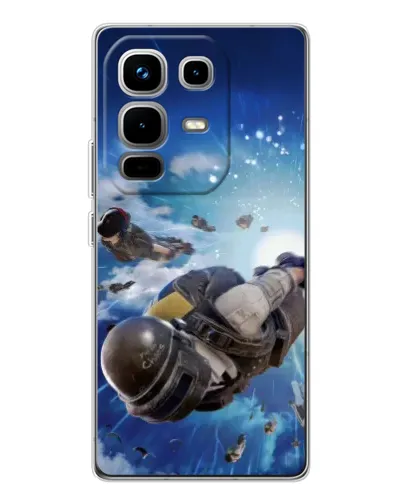 Чехол для Infinix Note 50 с картинкой «Десант PUBG — прыжок»