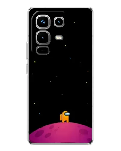 Чехол для Infinix Note 50 с картинкой «Одинокий герой на планете»