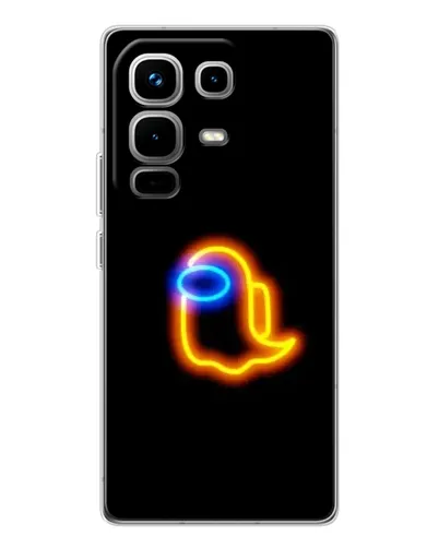 Чехол для Infinix Note 50 с картинкой «Among Us неоновое сияние»