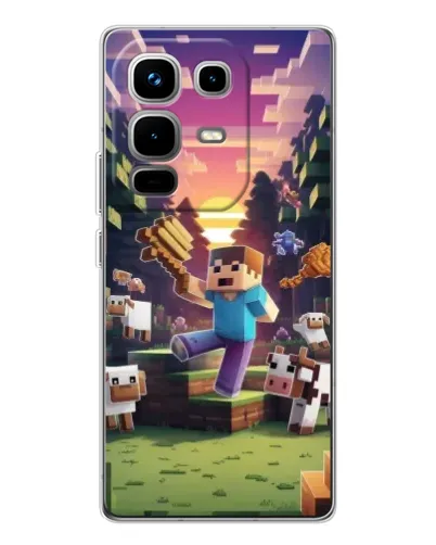 Чохол для Infinix Note 50 з картинкою «Стів на фермі» Чохол для Infinix Note 50 з картинкою «Стів на фермі»
