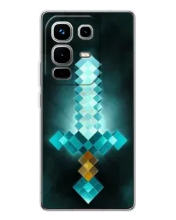 Чохол для Infinix Note 50 з картинкою «Алмазний меч неон» Чохол для Infinix Note 50 з картинкою «Алмазний меч неон»