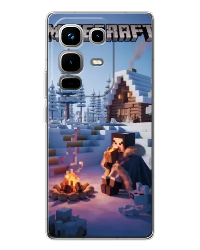 Чохол для Infinix Note 50 з картинкою «Зимовий Minecraft» Чохол для Infinix Note 50 з картинкою «Зимовий Minecraft»