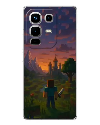 Чохол для Infinix Note 50 з картинкою «Стів біля вежі» Чохол для Infinix Note 50 з картинкою «Стів біля вежі»