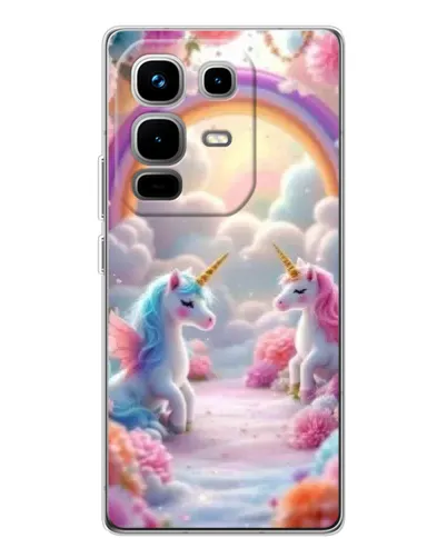 Чехол для Infinix Note 50 с картинкой «Радуга и единороги» Чехол для Infinix Note 50 с картинкой «Радуга и единороги»