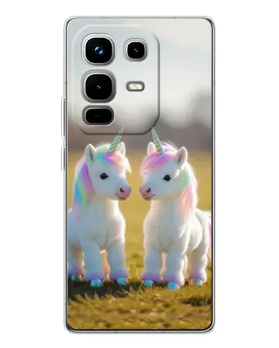 Чехол для Infinix Note 50 с картинкой «Пара единорогов» Чехол для Infinix Note 50 с картинкой «Пара единорогов»