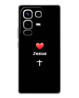 Чехол для Infinix Note 50 с картинкой «Сердце - Jesus»