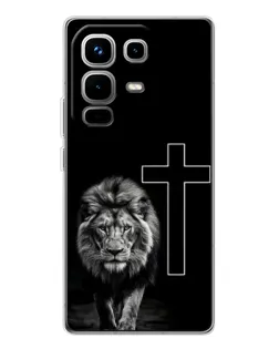 Чехол для Infinix Note 50 с картинкой «Лев и Крест»