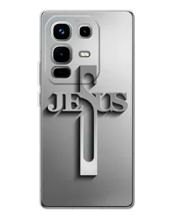 Чехол для Infinix Note 50 с картинкой «Металлический крест Jesus» Чехол для Infinix Note 50 с картинкой «Металлический крест Jesus»