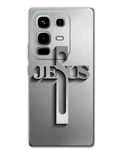 Чехол для Infinix Note 50 с картинкой «Металлический крест Jesus» Чехол для Infinix Note 50 с картинкой «Металлический крест Jesus»