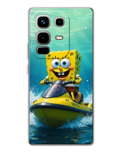 Чехол для Infinix Note 50 с картинкой «Спанч Боб на гидроцикле» Чехол для Infinix Note 50 с картинкой «Спанч Боб на гидроцикле»
