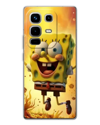 Чехол для Infinix Note 50 с картинкой «Губка Боб прыгает» Чехол для Infinix Note 50 с картинкой «Губка Боб прыгает»