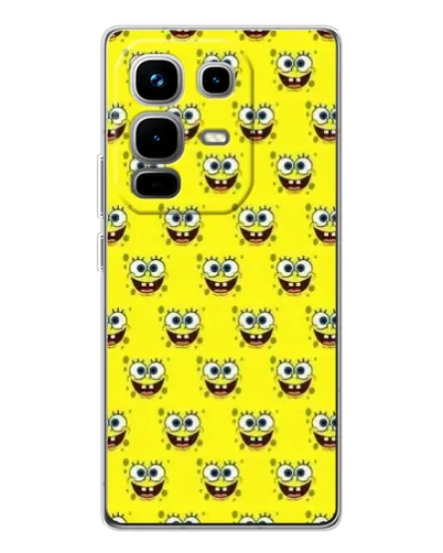 Чехол для Infinix Note 50 с картинкой «Паттерн Губка Боб» Чехол для Infinix Note 50 с картинкой «Паттерн Губка Боб»