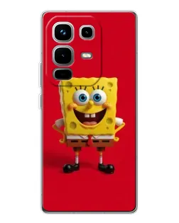 Чехол для Infinix Note 50 с картинкой «Спанч Боб на красном» Чехол для Infinix Note 50 с картинкой «Спанч Боб на красном»