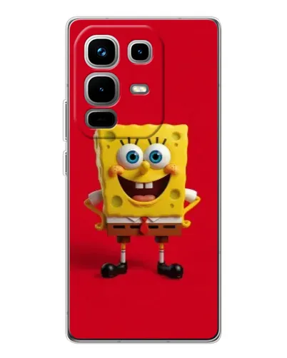 Чехол для Infinix Note 50 с картинкой «Спанч Боб на красном» Чехол для Infinix Note 50 с картинкой «Спанч Боб на красном»