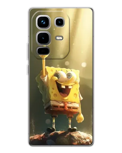 Чехол для Infinix Note 50 с картинкой «Сияющий Спанч Боб» Чехол для Infinix Note 50 с картинкой «Сияющий Спанч Боб»