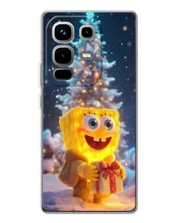 Чехол для Infinix Note 50 с картинкой «Рождественский Спанч Боб» Чехол для Infinix Note 50 с картинкой «Рождественский Спанч Боб»